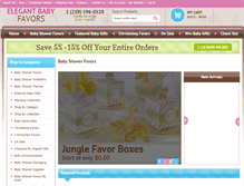 Tablet Screenshot of elegantbabyfavors.com